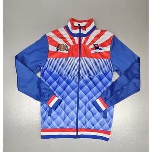 Vintage Karen FC Soccer Jacket Red Blue Track Training Full-Zip‎ Rare.